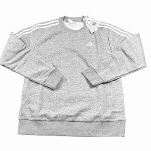 Adidas Women's Gray Sweater Essential Fleece Sweatshirt loungewear